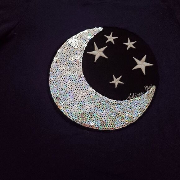 JESSICA SIMPSON Cold Shoulder Sequin Top - Picture 4 of 4